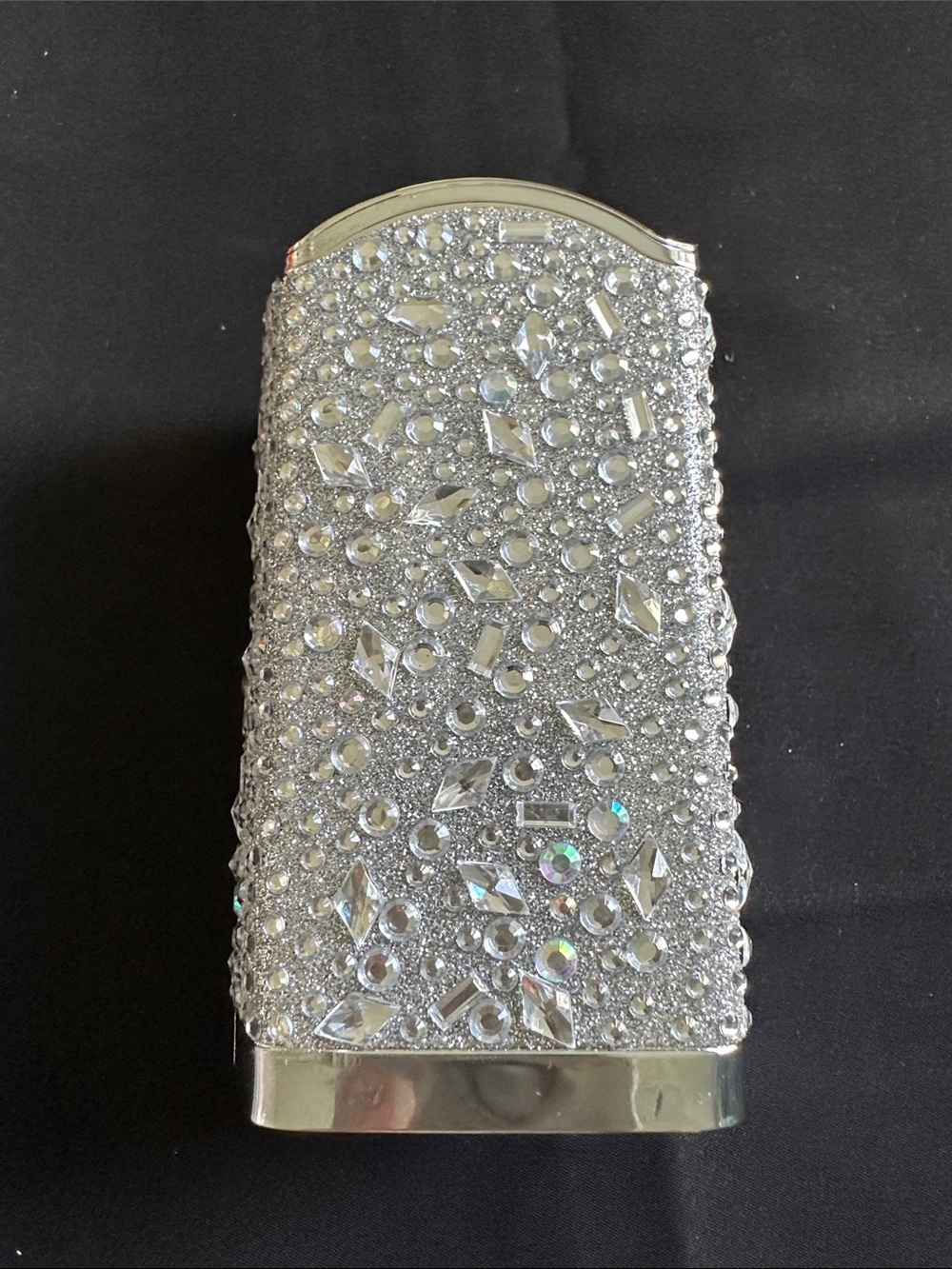 Bath & Body Works NWT foaming hand soap holder. Metal w/ Acrylic crystal decor